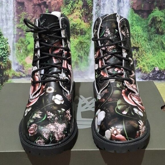 Timberland Waterproof Boots‎ Floral Size 9.5 New - Picture 4 of 6